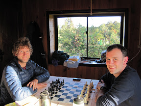 First chess game on our new table