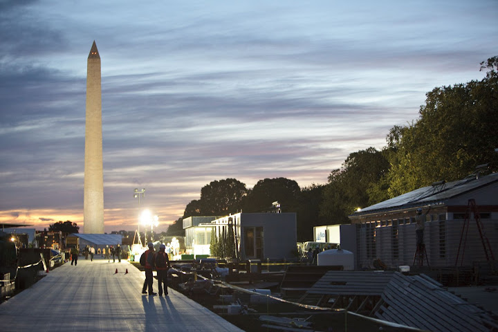 The Solar Village at dusk on Day 7. Photo by Eric Hester.