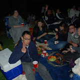 Everyone stops for a photo, except Nicole, who must open the wine!`
