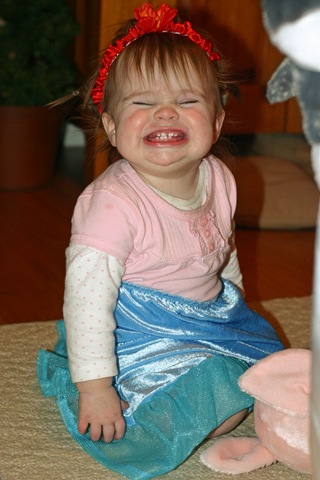 christmas - tess dress up big smile