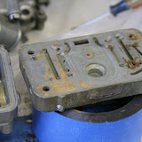 carefully cleaned off the old gasket material from the metering blocks