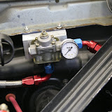 Fuel pressure regulator installed and connected