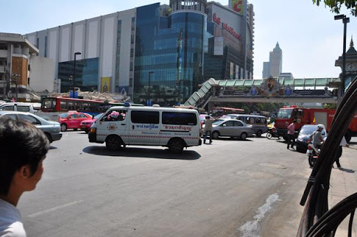 Пожар в районе Пратунама. Бангкок