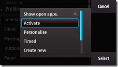 Settings Profile Timed