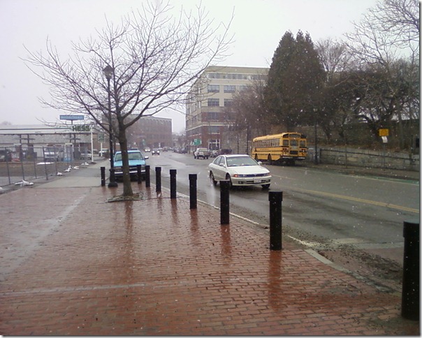 Snow outside SATV, March 2010