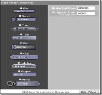 flash navigation menu