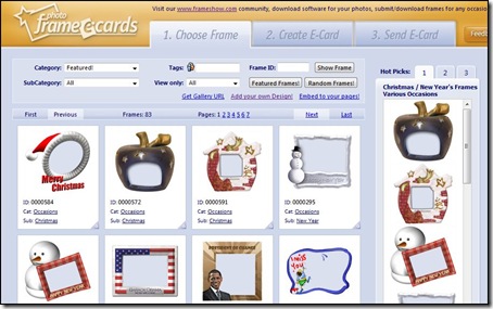 photo frame ecards