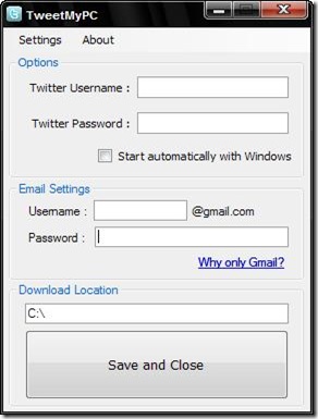 TweetMyPC