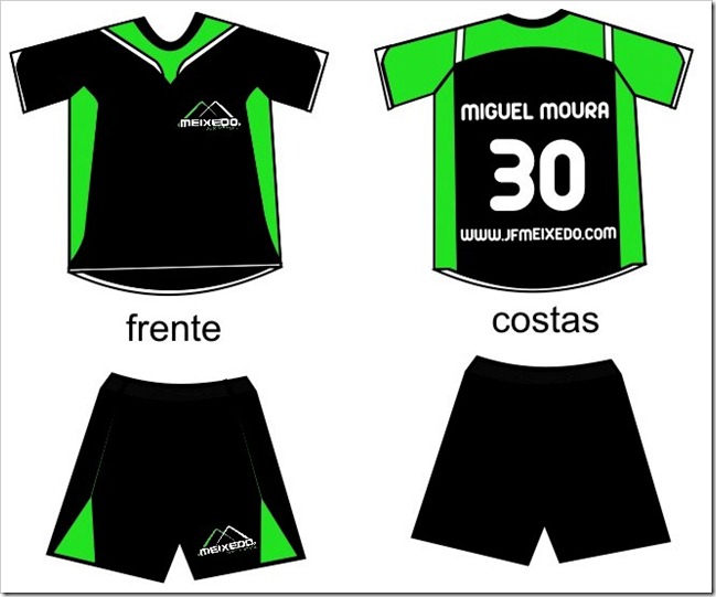 T SHIRT JFMEIXEDO2011 verde x preto