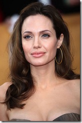 Angelina Jolie's Gold Hoops