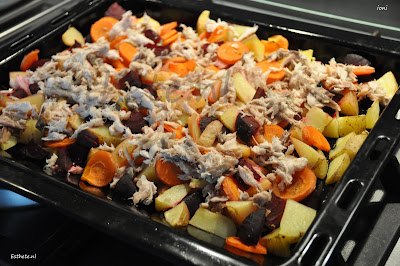 Aardappelschotel met Makreel