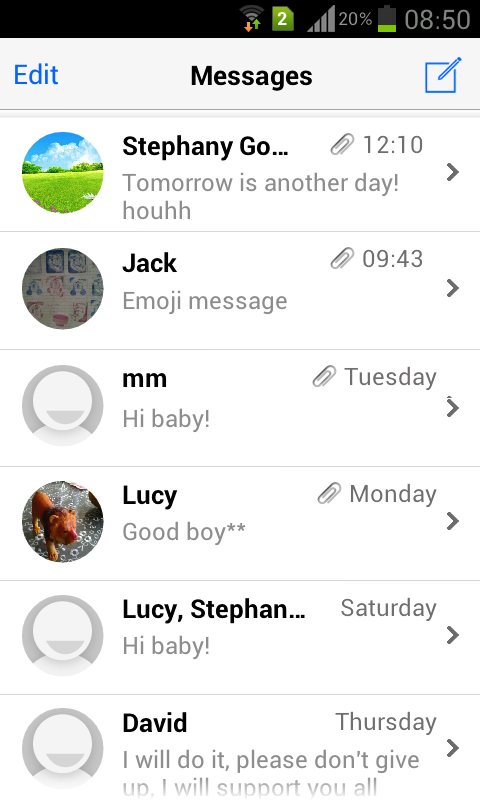 Android application Messaging+ 7 Free - SMS, MMS screenshort