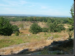 View from Little Round Top towards Devil's Den