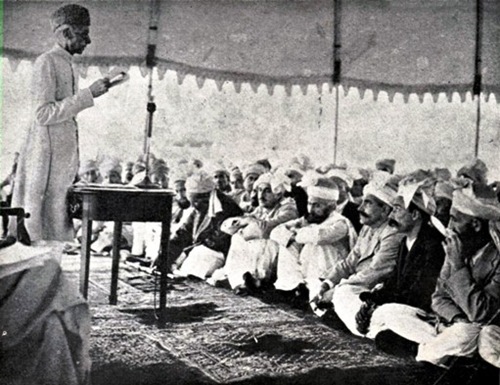 QuaideAzam is addressing Tribals