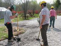 Dave Ryckman and Chris Senecal leveling gravel.
MVG©