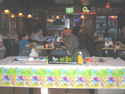 The Music City PHINS membership drive sign-up table at the Scoreboard. We got 6 new members that night!