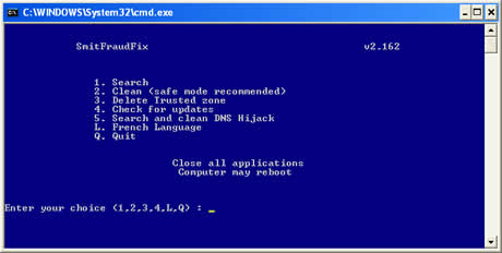 Eliminar malware con SmitFraudFix Eliminar malware con SmitFraudFix