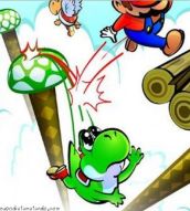 Mario maltratando Yoshi