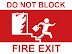 Fire exit - Don't block it.