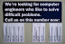 Call this number - We're looking for computer engineers who like to solve problems.