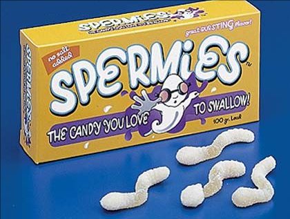 Spermies - The candy you love to swallow.