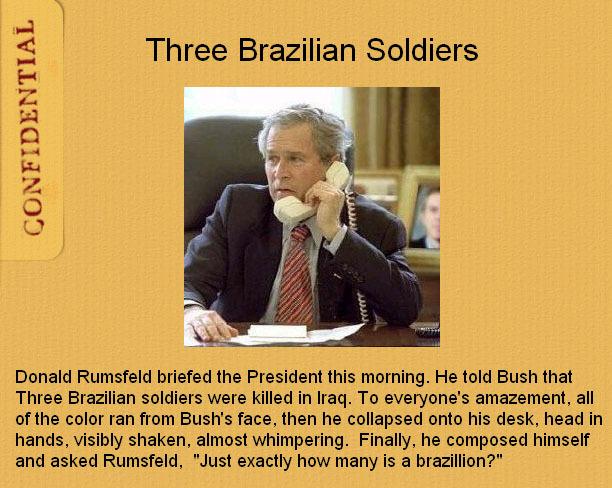 Three Brazilian soldiers - Just exactly how many is a brazillion?