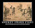 Monkey sword fight - There is no way you can be cooler than this picture.