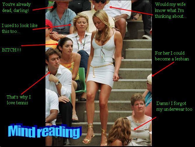 Mind reading - I know what you're thinking about right now.
