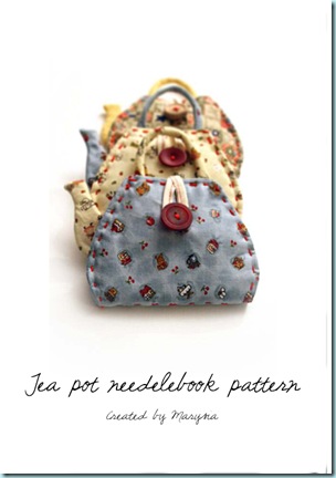 Tea pot needlebook