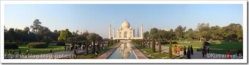 Taj Mahal: Wide Angel View