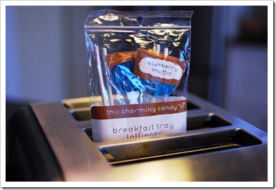 bag of Breakfast Tray lollipops in chrome toaster
