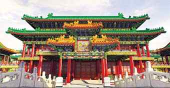 An ancient hall in Yuanmingyuan, or the Old Summer Palace, is shown here in 3D. An ancient hall in Yuanmingyuan, or the Old Summer Palace, is shown here in 3D.