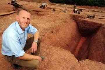 Bill Gair at the Exeter excavation site.