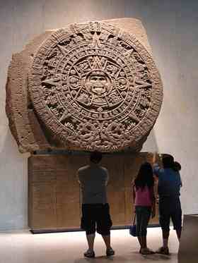 The Aztec Sun Stone used to calculate time of human sacrifices