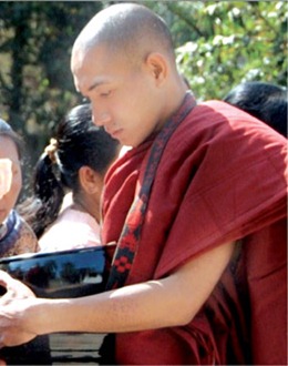 Buddhist monk in Bangladesh.
