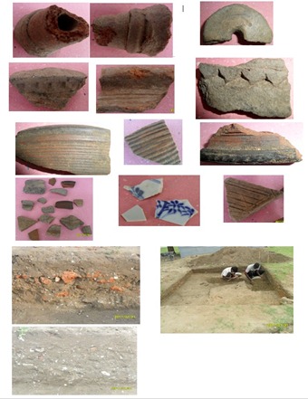 Late medieval and colonial period pottery found in the disturbed layers of the archaeological trench Arch_Jaffna_01
