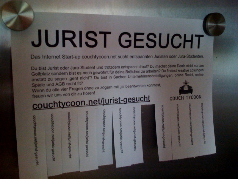 jurist gesucht abrisszettel