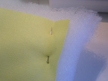 pin lining to wadding