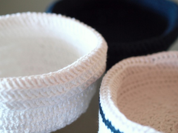 crocheted baskets