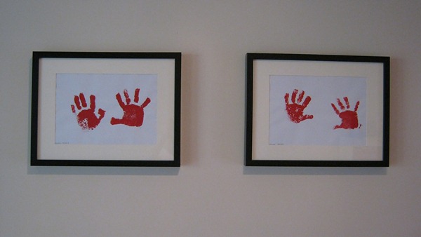 hand prints on my wall