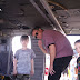 Jakob & Grandpa in a military helicopter