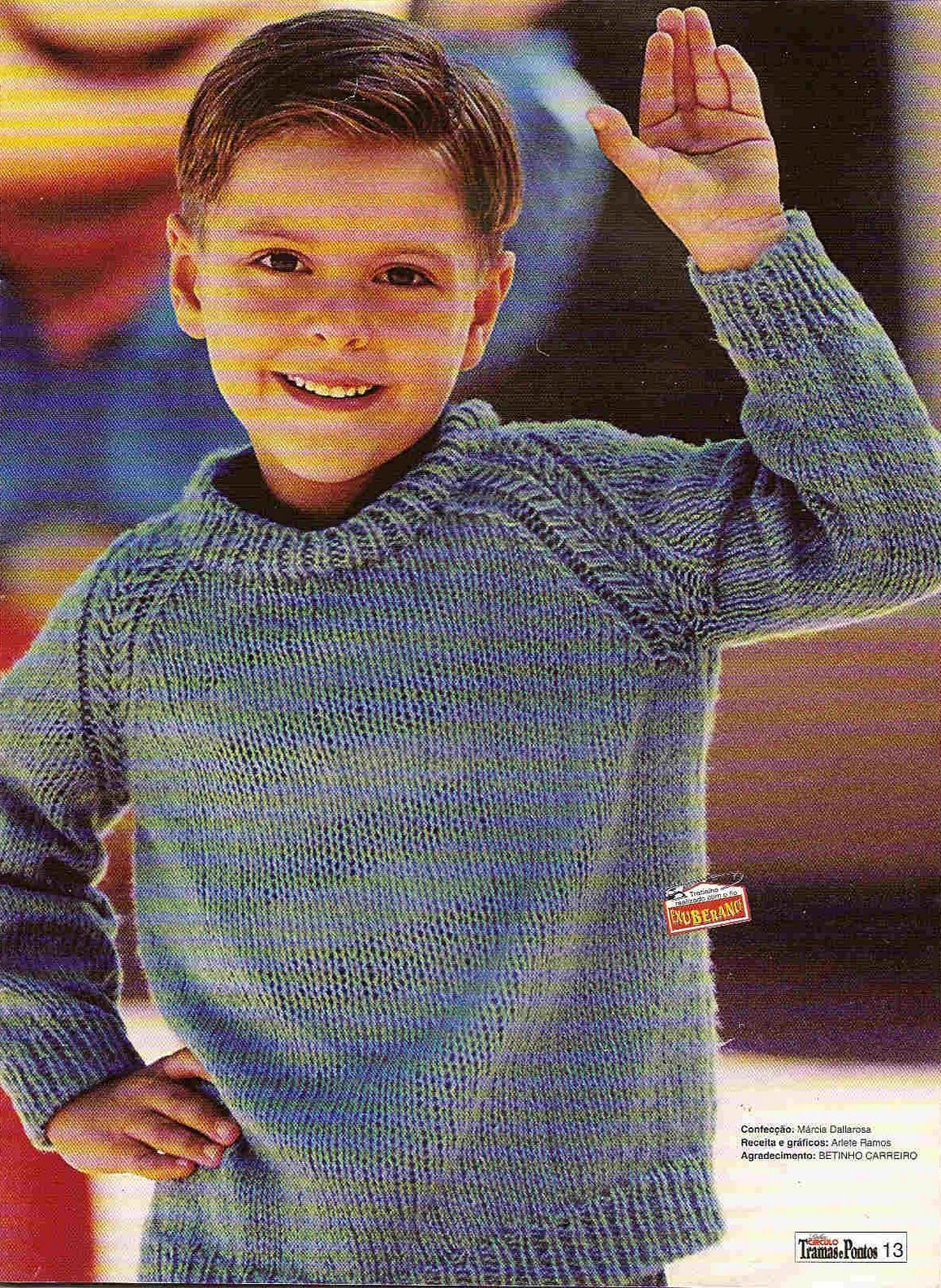 sueter de croche infantil masculino