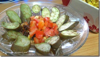 steamed eggplants with tomatoes and bagoong, by 240baon