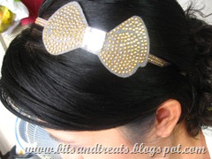 gray bow headband