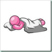 Clip Art Graphic of a Pink Guy Character 