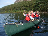 Steady lads - canoeing on Ennerdale Water Steady lads - canoeing on Ennerdale Water
