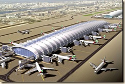 Artist impression of Dubai International Airport new terminal, currently under construction, to be opened in 2008 and that is expected to boost traffic into the Gulf emirate. The new airport terminal has 24 gates specially designed for new European giant airplane Airbus A380. Dubai, United Arab Emirates. Photo by Balkis Press/ABACAPRESS.COM