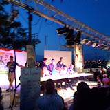The eating competition at the Richmond Night Market.