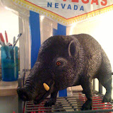 Harold, the Christmas Tapir! A Seattle figure.