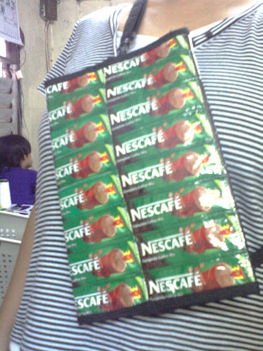 Nescafe Tote Bag, flat, worn in front